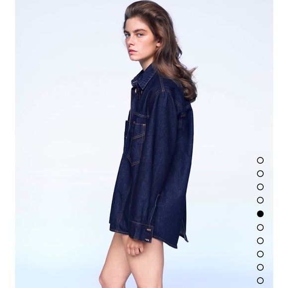 NWOT ZARA denim overshirt - Picture 5 of 8